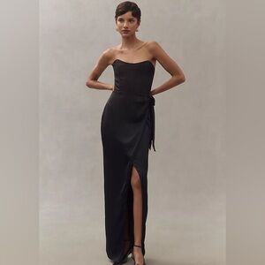 V. Chapman Black Strapless Gown